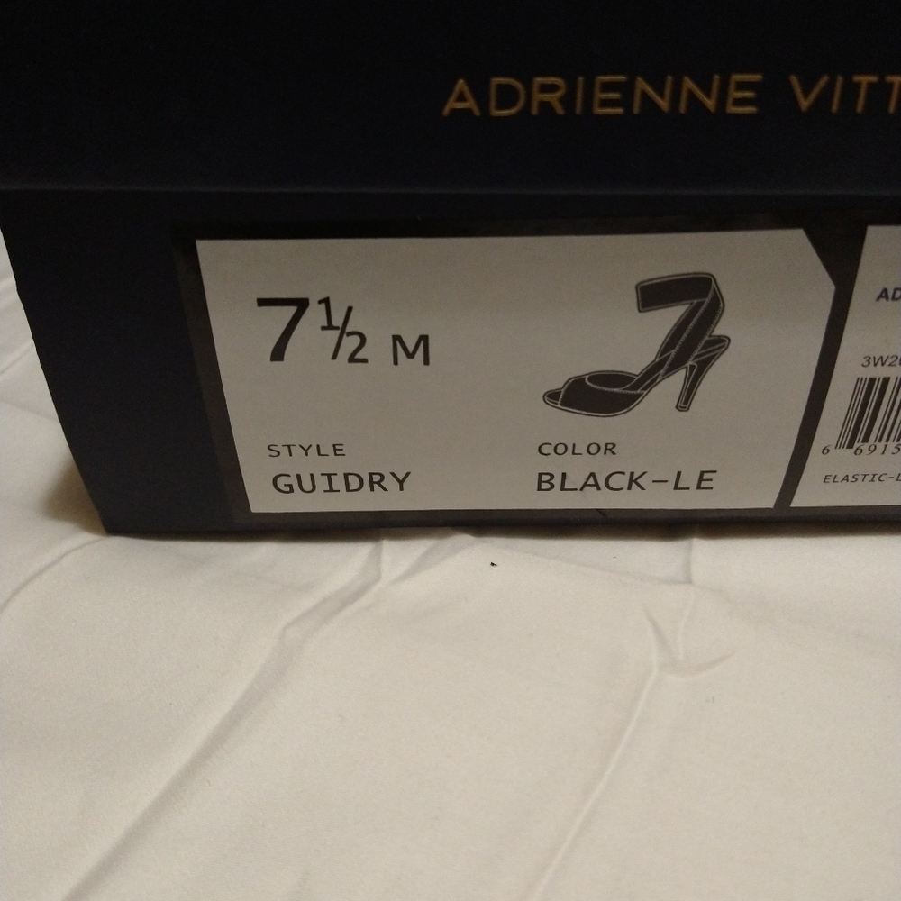 Adrienne Vittadini Guidry Leather Peep Toe Heels - Picture 14 of 15
